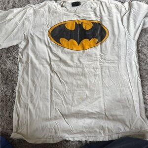 White Batman Logo T-Shirt